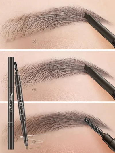 لون مزدوج قلم الحواجب مقاوم للماء - Image 4