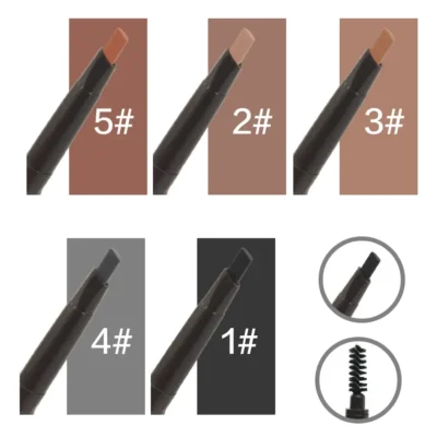 لون مزدوج قلم الحواجب مقاوم للماء - Image 5
