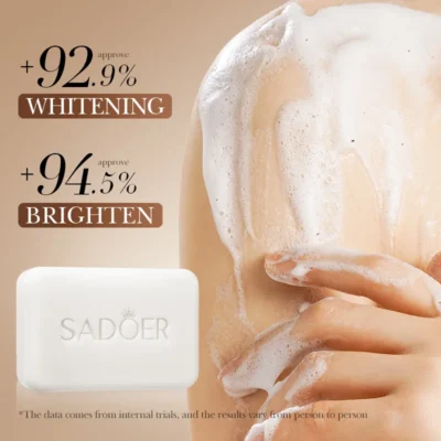 صابون وجه Suner Niacinamide Arbutin ، ترطيب ، تفتيح ، تنظيف عميق ، رغوة غسل وجه الجسم ، مصنوعة يدويًا - Image 4