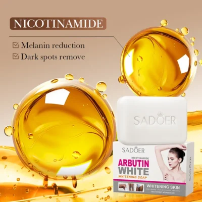 صابون وجه Suner Niacinamide Arbutin ، ترطيب ، تفتيح ، تنظيف عميق ، رغوة غسل وجه الجسم ، مصنوعة يدويًا - Image 5